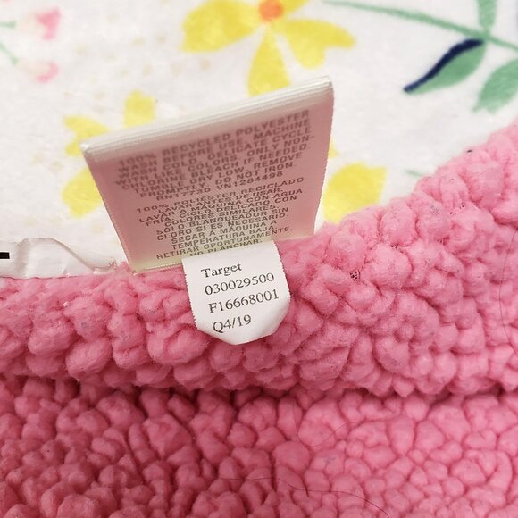 Cloud Island Floral Pink Baby Blanket Wildflowers 30x39 Sherpa - Picture 5 of 7